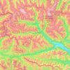Bezirk Lienz topographic map, elevation, terrain