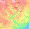Mzimvubu River topographic map, elevation, terrain