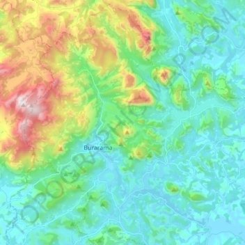 Burarama topographic map, elevation, terrain