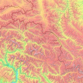 达布达尔乡 topographic map, elevation, terrain
