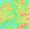 District of Čadca topographic map, elevation, terrain