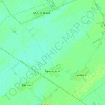 Jermenovci topographic map, elevation, terrain