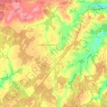 Бавленское сельское поселение topographic map, elevation, terrain