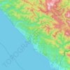 索契 topographic map, elevation, terrain
