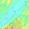 长寿镇 topographic map, elevation, terrain