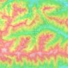 Saalbach-Hinterglemm topographic map, elevation, terrain