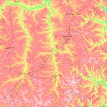 Олым topographic map, elevation, terrain