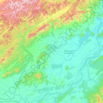 Амурский район topographic map, elevation, terrain
