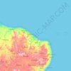 Pernambuco topographic map, elevation, terrain