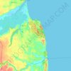 Baía Formosa topographic map, elevation, terrain
