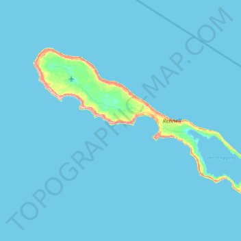 Rennell Island topographic map, elevation, terrain