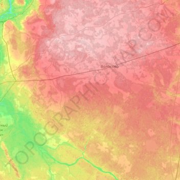 Волосовский район topographic map, elevation, terrain
