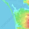 Comporta topographic map, elevation, terrain