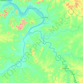 Filadélfia topographic map, elevation, terrain