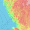 Halland County topographic map, elevation, terrain