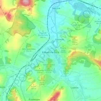 Landeshut topographic map, elevation, terrain