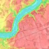 Sigulda topographic map, elevation, terrain