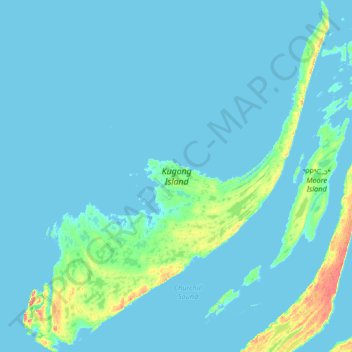 Kugong Island topographic map, elevation, terrain