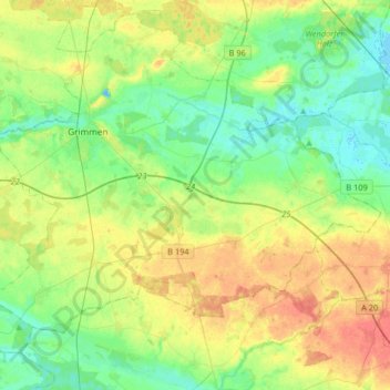 Süderholz topographic map, elevation, terrain