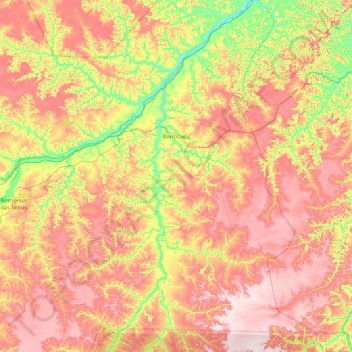 Buriticupu topographic map, elevation, terrain