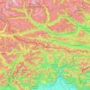 Karnischer Hauptkamm topographic map, elevation, terrain