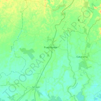 Puebloviejo topographic map, elevation, terrain