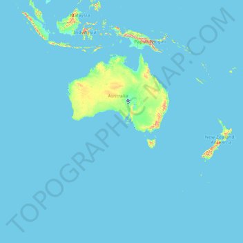 澳大利亚 / 澳洲 topographic map, elevation, terrain
