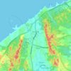 Jerudong topographic map, elevation, terrain