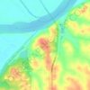 Miami topographic map, elevation, terrain