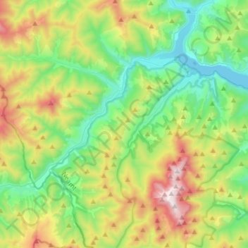 Grințieș topographic map, elevation, terrain