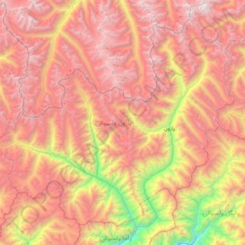 Parun topographic map, elevation, terrain