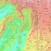 Kachin State topographic map, elevation, terrain