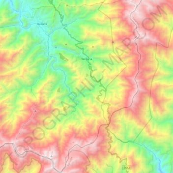Yangana topographic map, elevation, terrain