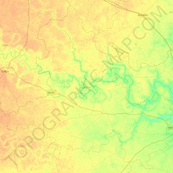 Lalganj topographic map, elevation, terrain