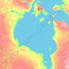 Hudson Bay topographic map, elevation, terrain