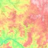 Ouaka topographic map, elevation, terrain