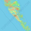 Moresby Island topographic map, elevation, terrain