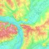 Красноглинский район topographic map, elevation, terrain
