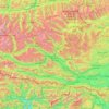 Region Oberkärnten topographic map, elevation, terrain