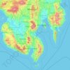Davao Region topographic map, elevation, terrain