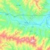 栾川乡 topographic map, elevation, terrain