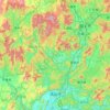 清远市 topographic map, elevation, terrain