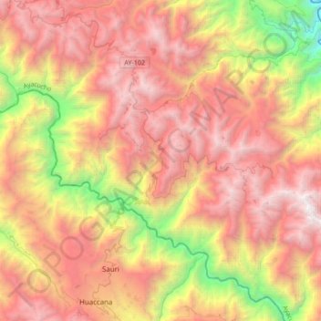 Chungui topographic map, elevation, terrain