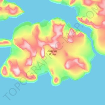 остров Чамп topographic map, elevation, terrain