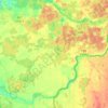 Skaistkalnes pagasts topographic map, elevation, terrain