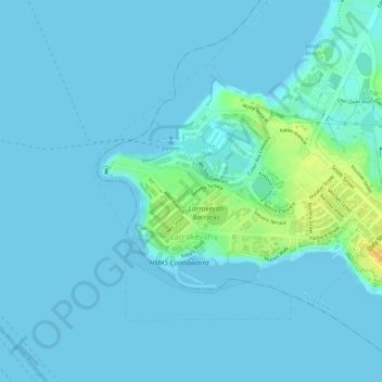 Larrakeyah topographic map, elevation, terrain