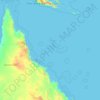 Coral Sea topographic map, elevation, terrain