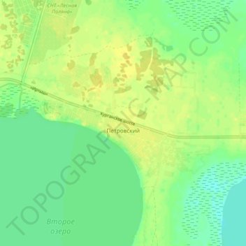 Петровский topographic map, elevation, terrain