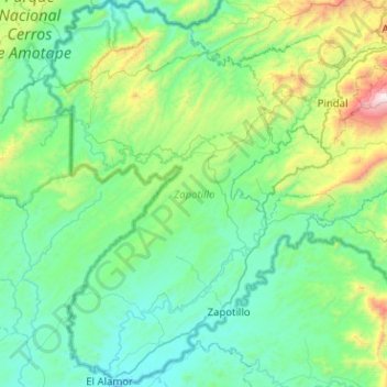 Zapotillo topographic map, elevation, terrain