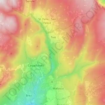 Fondo topographic map, elevation, terrain